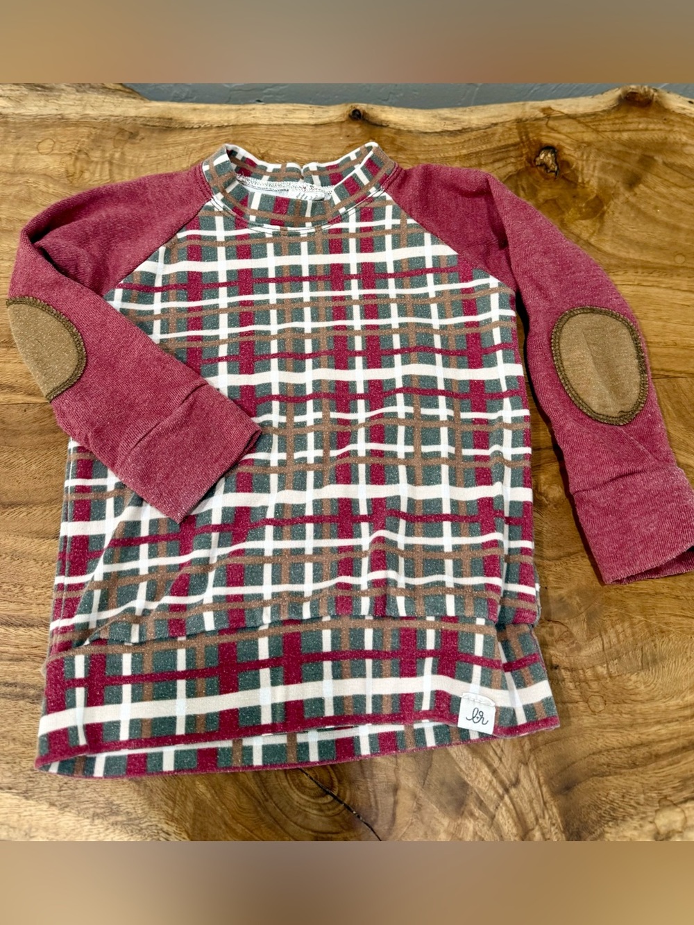 Lulu + Roo Plaid Raglan Top and sweatpants